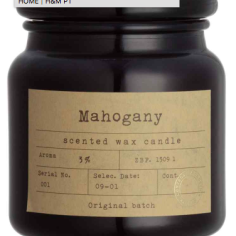 Mahogany H&M Candle - Pharmacy inspired black glass candle
